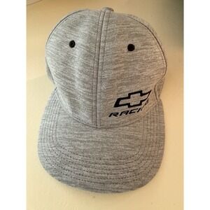 Chevrolet Racing Flexfit Gray Stretch‎ Hat Cap One Size Embroidered Bowtie Logo